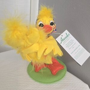 Annalee Mom Duck W Baby Felt Easter Figurine Scarf Anthropomorphic